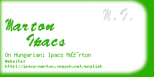 marton ipacs business card